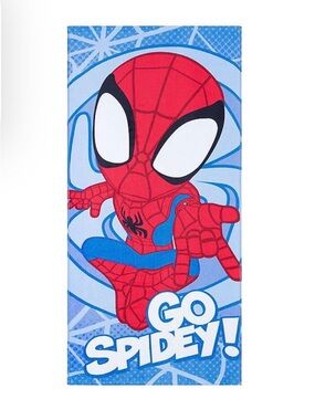Marvel Spiderman Kids Beach Towel - Red & Blue 'Go Spidey!' Gift Boy Brand New